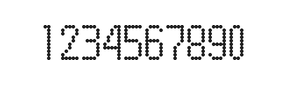 5×10数字点阵字体 ddN510AA0679