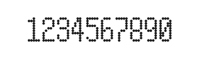 5×10数字点阵字体 ddN510AA0680