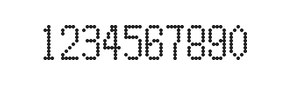 5×10数字点阵字体 ddN510AA0683
