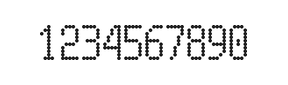 5×10数字点阵字体 ddN510AA0685