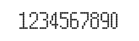 5×10数字点阵字体 ddN510AA0689