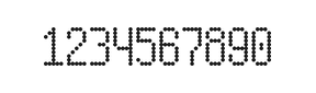 5×10数字点阵字体 ddN510AA0691