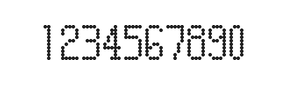5×10数字点阵字体 ddN510AA0693