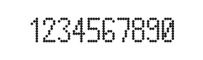 5×10数字点阵字体 ddN510AA0694