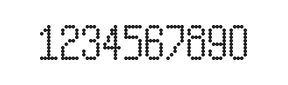 5×10数字点阵字体 ddN510AA0699