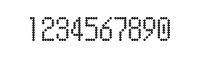 5×10数字点阵字体 ddN510AA0702