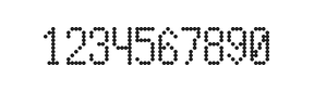 5×10数字点阵字体 ddN510AA0705