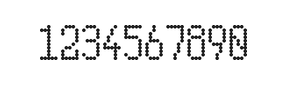 5×10数字点阵字体 ddN510AA0709