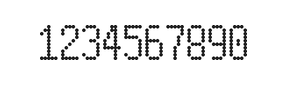 5×10数字点阵字体 ddN510AA0710