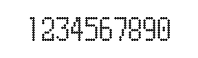 5×10数字点阵字体 ddN510AA0711