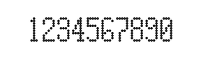 5×10数字点阵字体 ddN510AA0715
