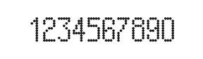 5×10数字点阵字体 ddN510AA0716