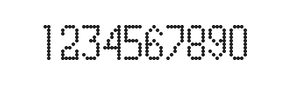 5×10数字点阵字体 ddN510AA0719