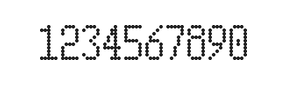 5×10数字点阵字体 ddN510AA0723