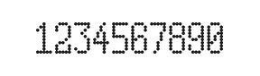 5×10数字点阵字体 ddN510AA0724