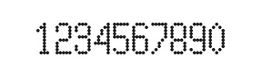 5×10数字点阵字体 ddN510AA0728