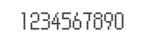 5×10数字点阵字体 ddN510AA0730