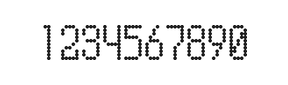 5×10数字点阵字体 ddN510AA0732