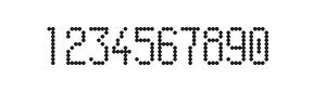 5×10数字点阵字体 ddN510AA0733