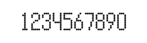 5×10数字点阵字体 ddN510AA0734