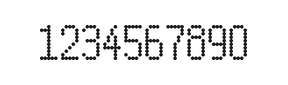 5×10数字点阵字体 ddN510AA0735