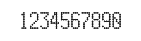 5×10数字点阵字体 ddN510AA0738
