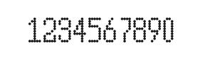 5×10数字点阵字体 ddN510AA0739