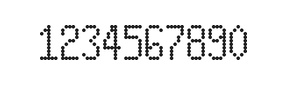 5×10数字点阵字体 ddN510AA0740