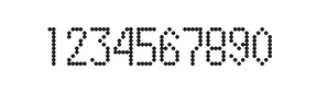 5×10数字点阵字体 ddN510AA0743