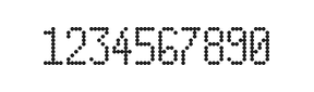 5×10数字点阵字体 ddN510AA0747