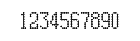 5×10数字点阵字体 ddN510AA0749