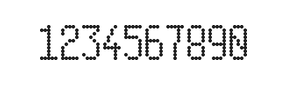 5×10数字点阵字体 ddN510AA0753