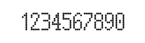 5×10数字点阵字体 ddN510AA0757