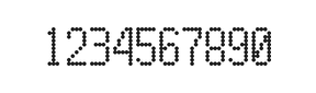 5×10数字点阵字体 ddN510AA0759