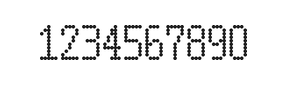 5×10数字点阵字体 ddN510AA0760