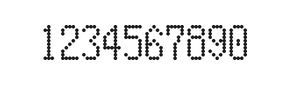 5×10数字点阵字体 ddN510AA0761