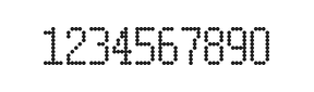 5×10数字点阵字体 ddN510AA0768