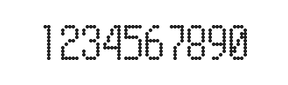 5×10数字点阵字体 ddN510AA0769