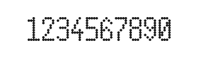 5×10数字点阵字体 ddN510AA0771