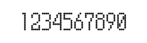 5×10数字点阵字体 ddN510AA0774