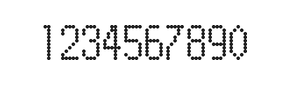 5×10数字点阵字体 ddN510AA0775