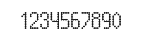 5×10数字点阵字体 ddN510AA0776