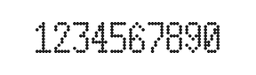 5×10数字点阵字体 ddN510AA0778
