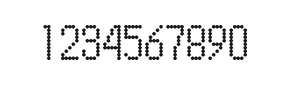 5×10数字点阵字体 ddN510AA0779
