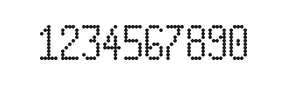 5×10数字点阵字体 ddN510AA0782