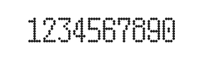 5×10数字点阵字体 ddN510AA0784