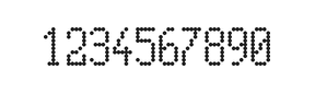 5×10数字点阵字体 ddN510AA0786