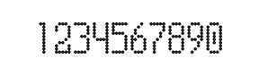 5×10数字点阵字体 ddN510AA0787