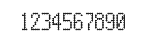 5×10数字点阵字体 ddN510AA0790