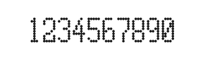5×10数字点阵字体 ddN510AA0791